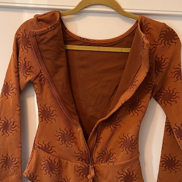 Free People Thrills Solstice Long Sleeve  One-Piece Size Small NWT - Picture 9 of 14